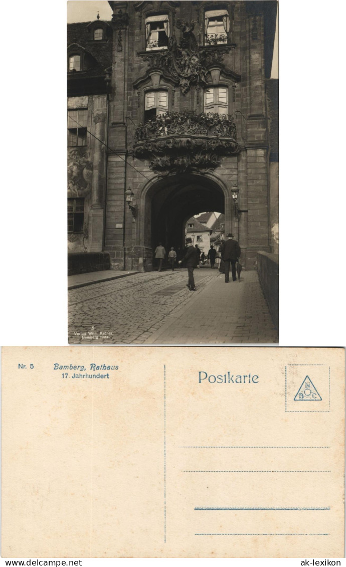 Ansichtskarte Bamberg Rathaus Aus Dem 17. Jahrhundert 1924 - Bamberg