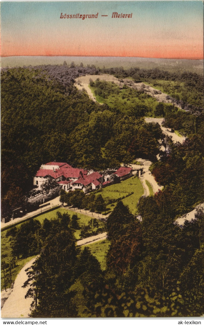 Oberlößnitz-Radebeul Meierei Im Lößnitzgrund Aus Der Vogelschau-Perspektive 1920 - Radebeul
