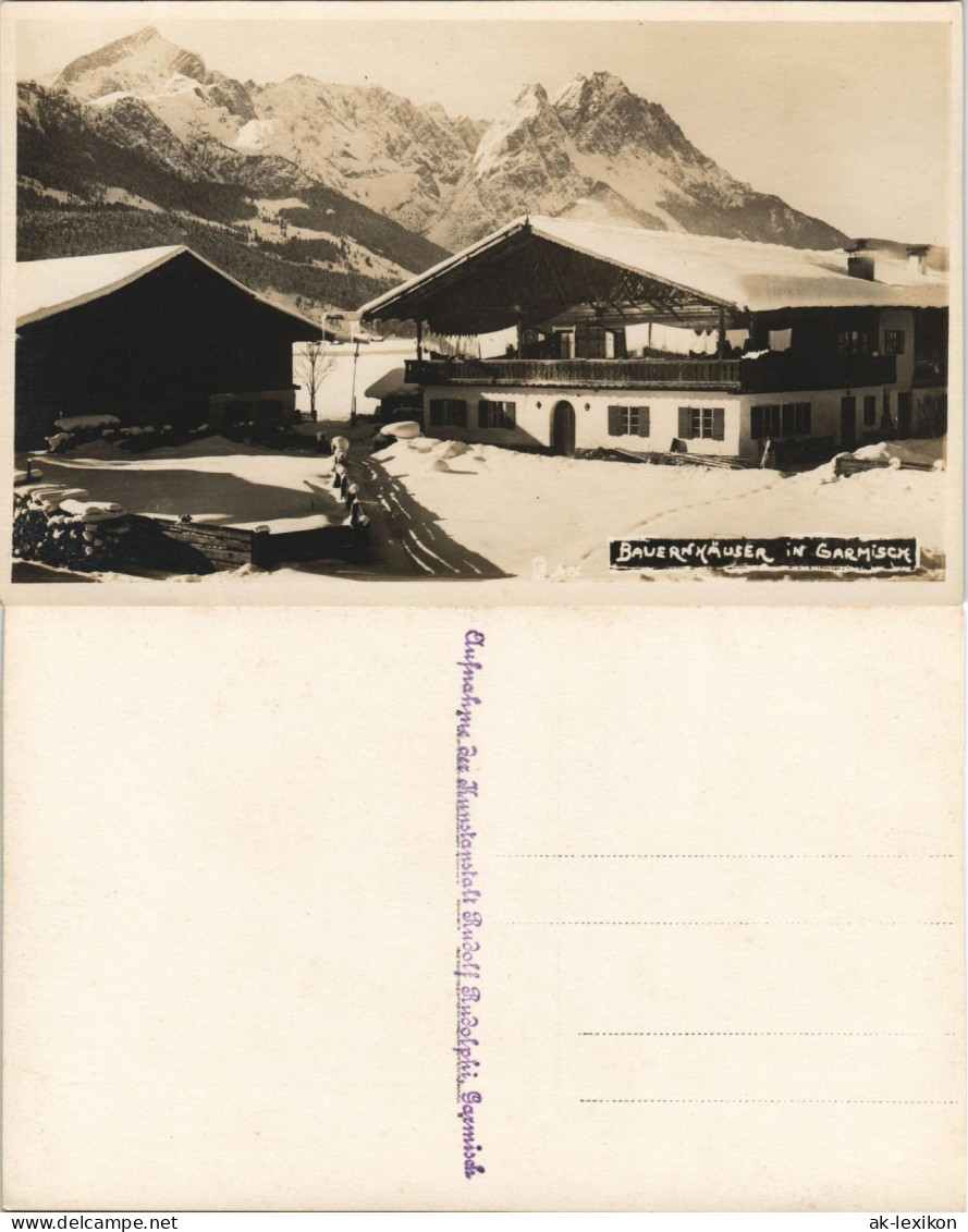 Garmisch-Garmisch-Partenkirchen Ortsansicht Garmisch Bauernhäuser 1930 - Garmisch-Partenkirchen