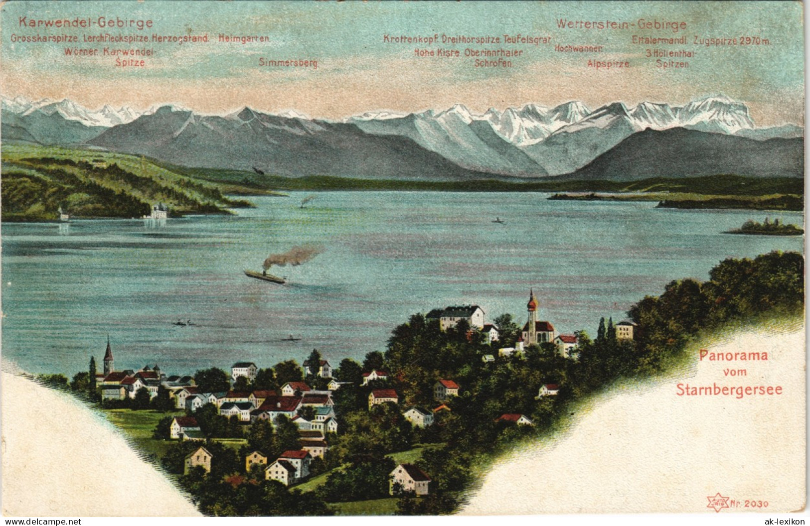 Ansichtskarte Starnberg Stadt, See Und Gebirge - Künstlerkarte 1912 - Starnberg