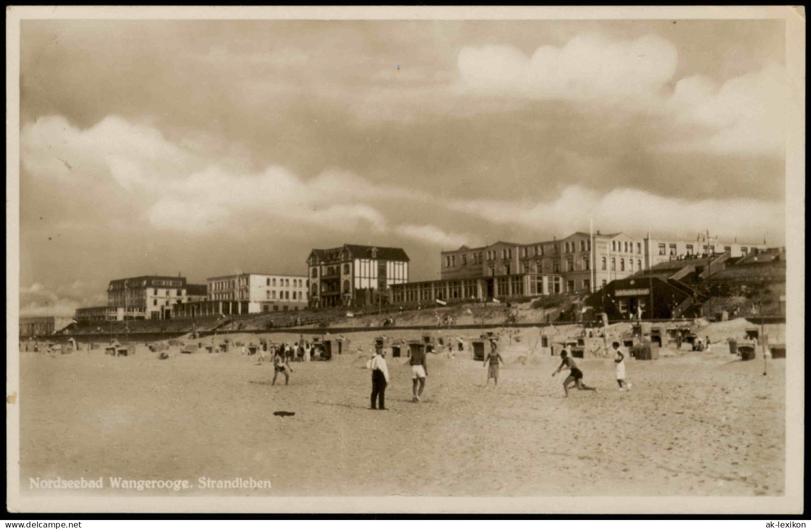 Ansichtskarte Wangerooge Meer Strand Strandleben Im Nordseebad 1934 - Wangerooge