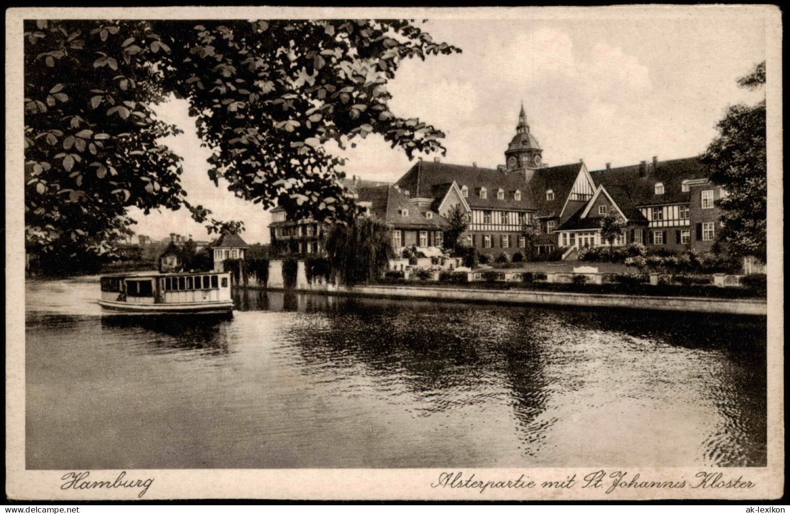 Ansichtskarte Hamburg Alster Partie Mit St. Johannis Kloster 1920 - Andere & Zonder Classificatie