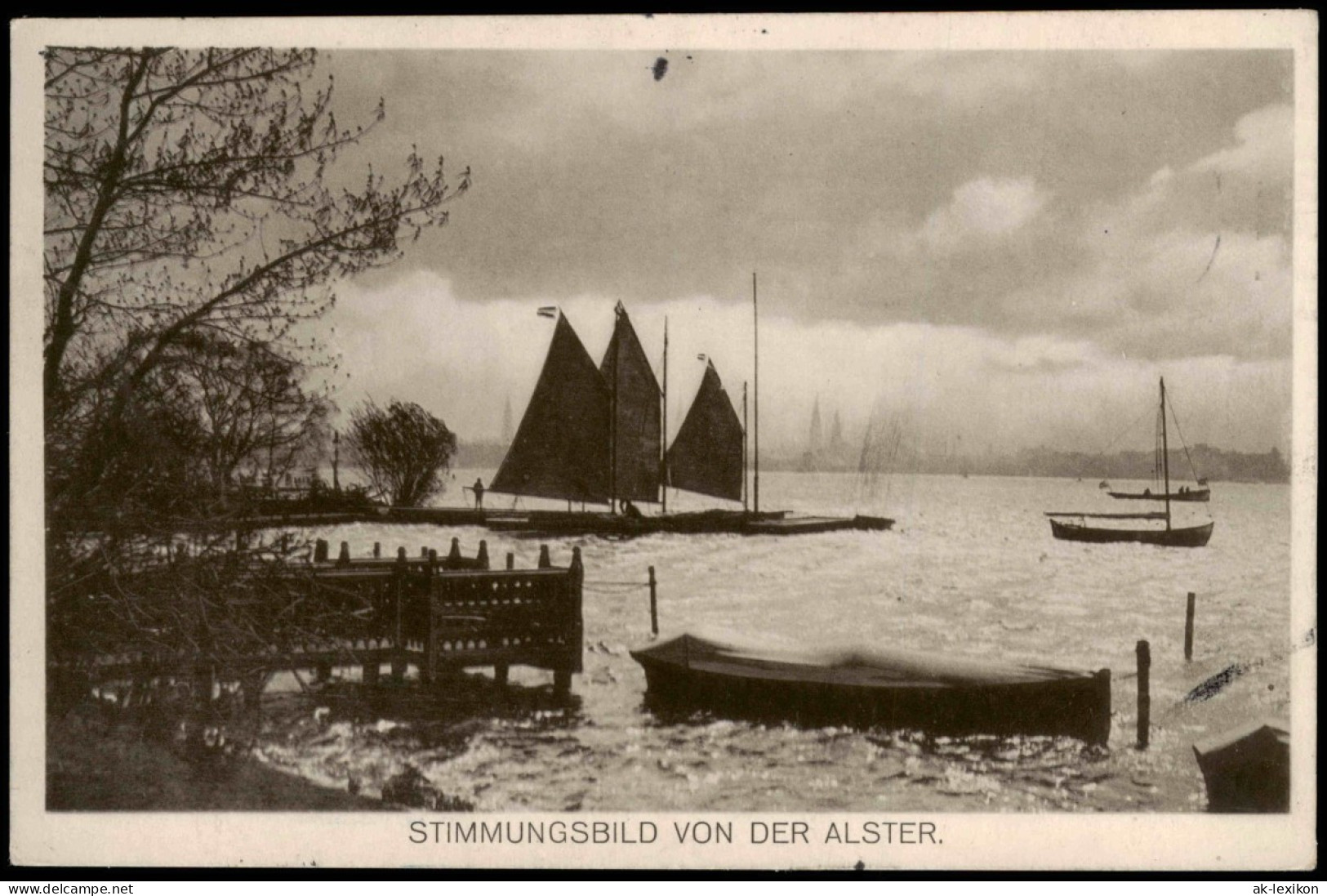 Ansichtskarte Hamburg STIMMUNGSBILD VON DER ALSTER 1913 - Andere & Zonder Classificatie