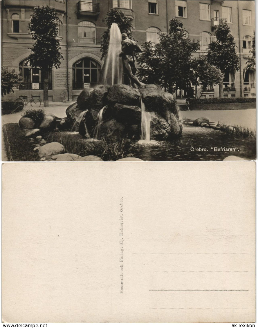 Postcard Örebro "Befriaren" - Geschäfte 1928 - Suède