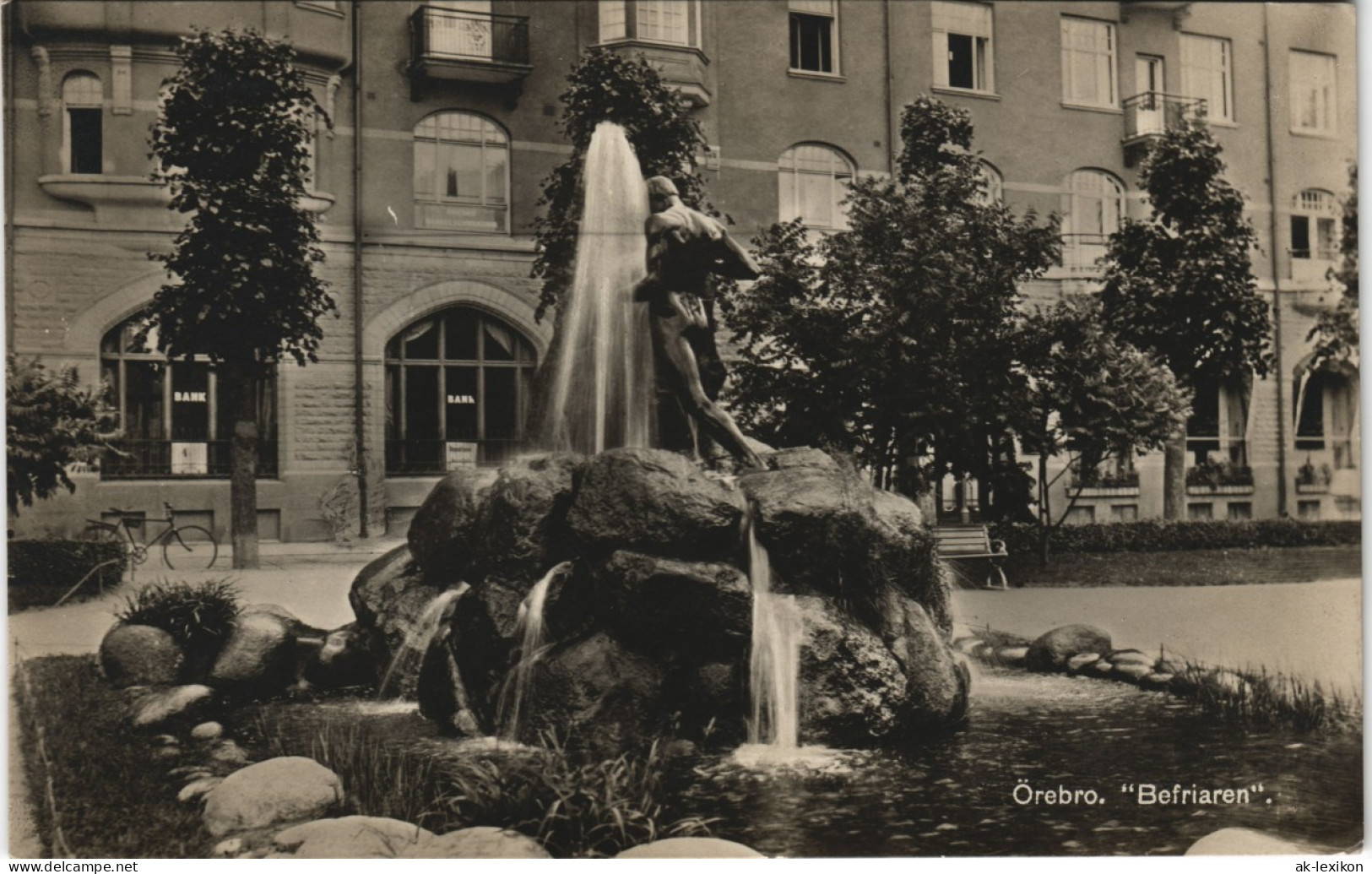 Postcard Örebro "Befriaren" - Geschäfte 1928 - Suecia