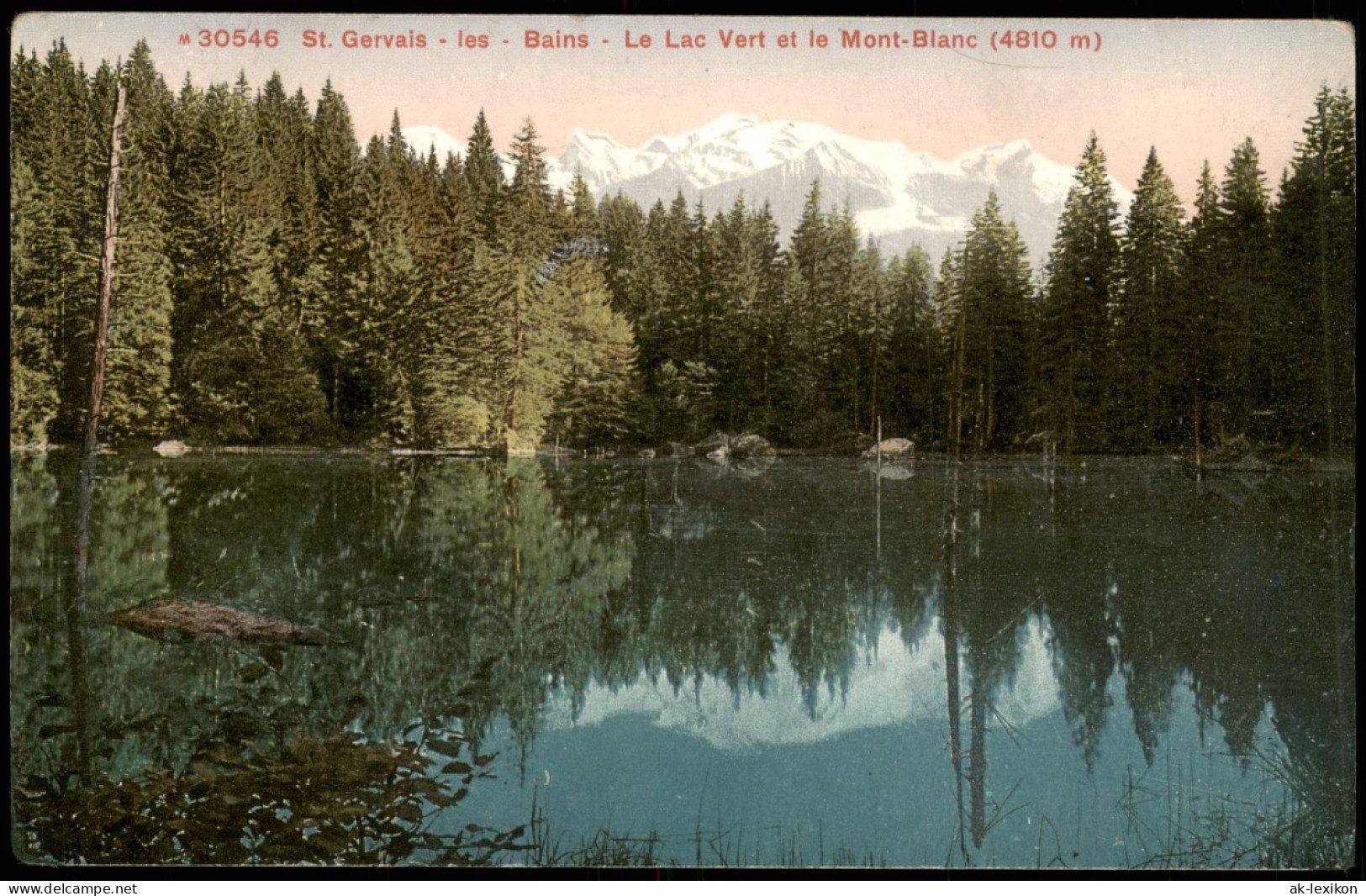 CPA Saint-Gervais-les-Bains Bains Le Lac Vert Et Le Mont-Blanc 1910 - Saint-Gervais-les-Bains