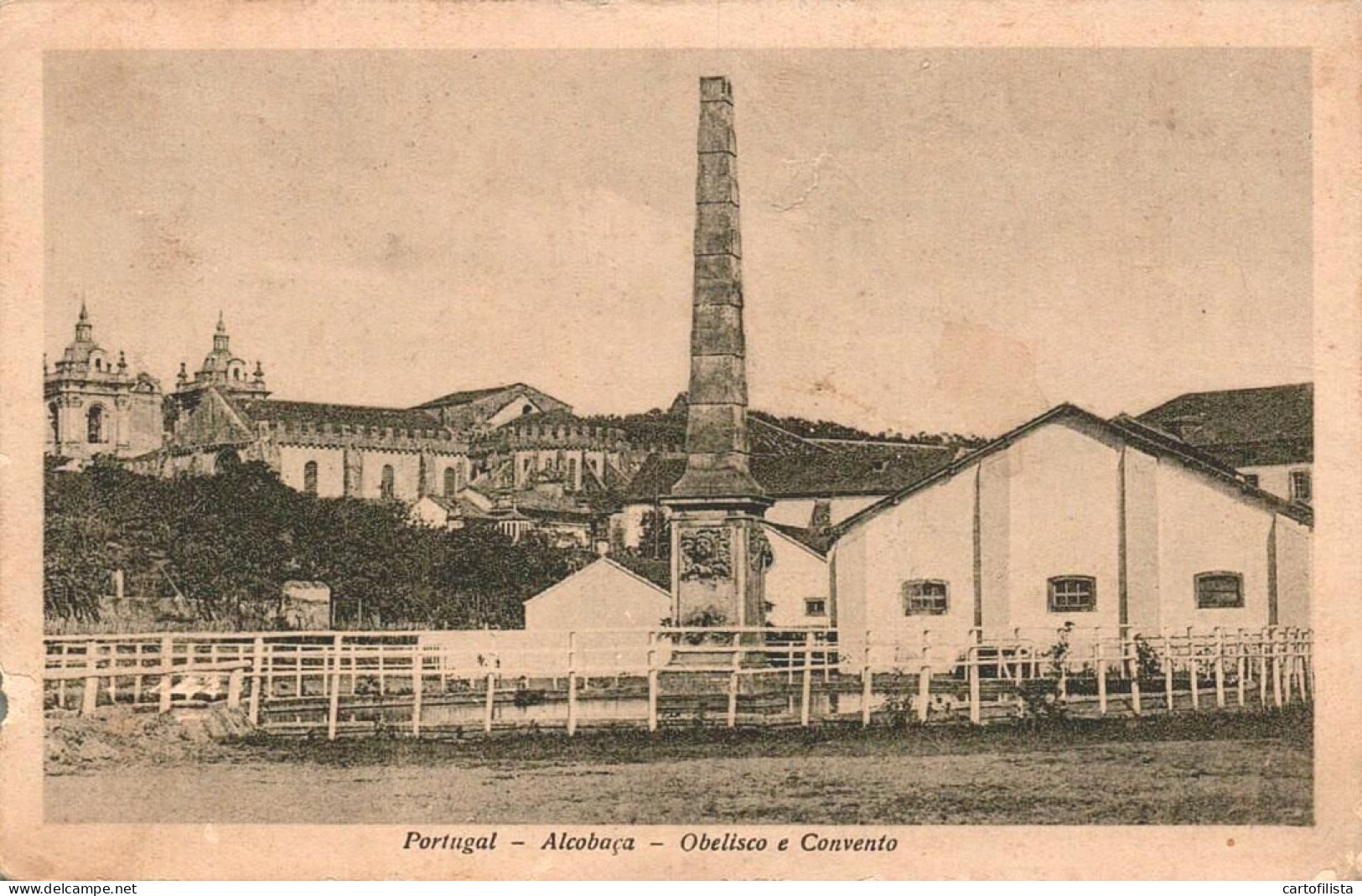 ALCOBAÇA - Obelisco E Convento  ( 2 Scans ) - Leiria