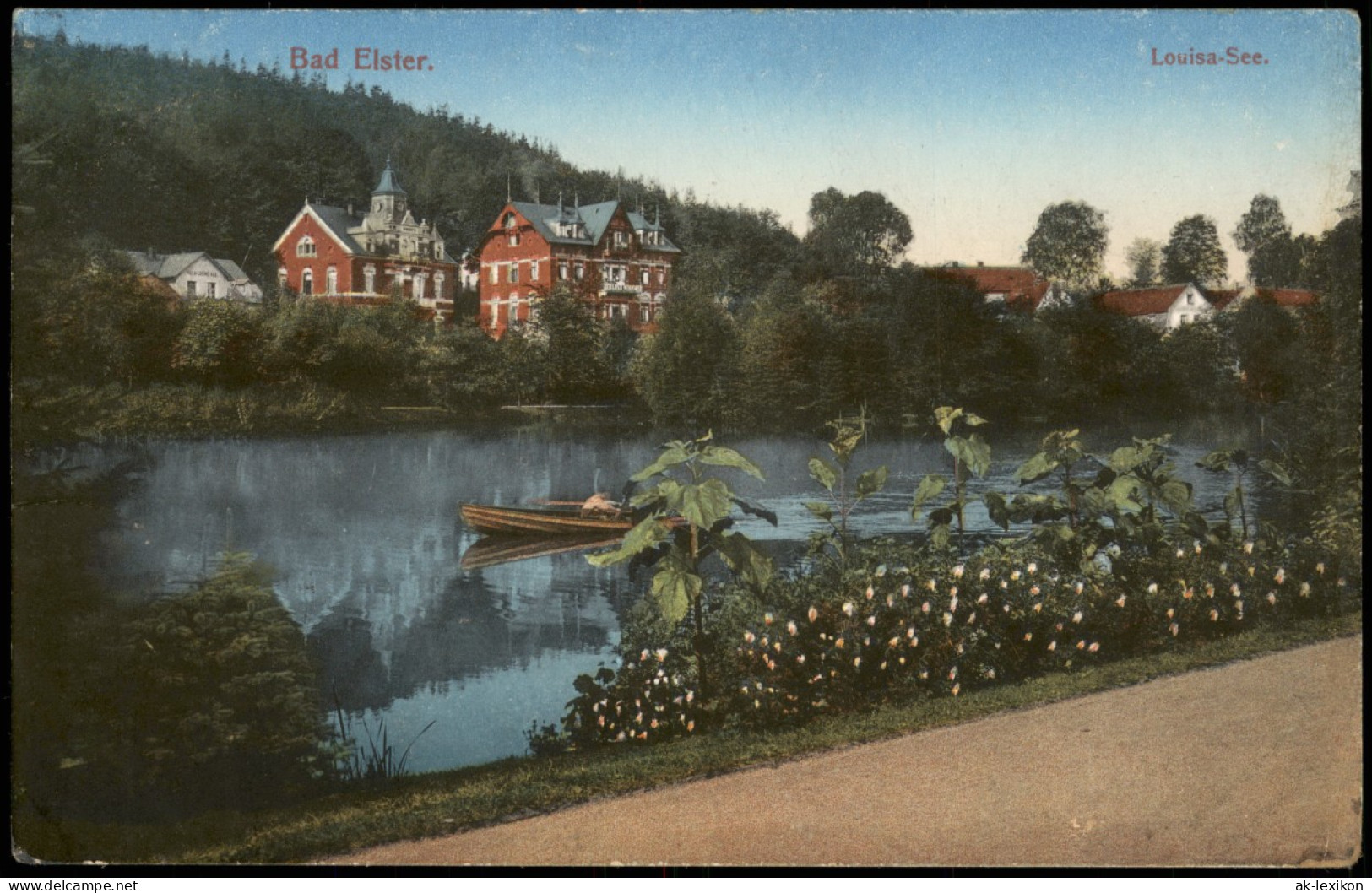 Ansichtskarte Bad Elster Panorama-Ansicht Partie Am Louisa-See 1912 - Bad Elster