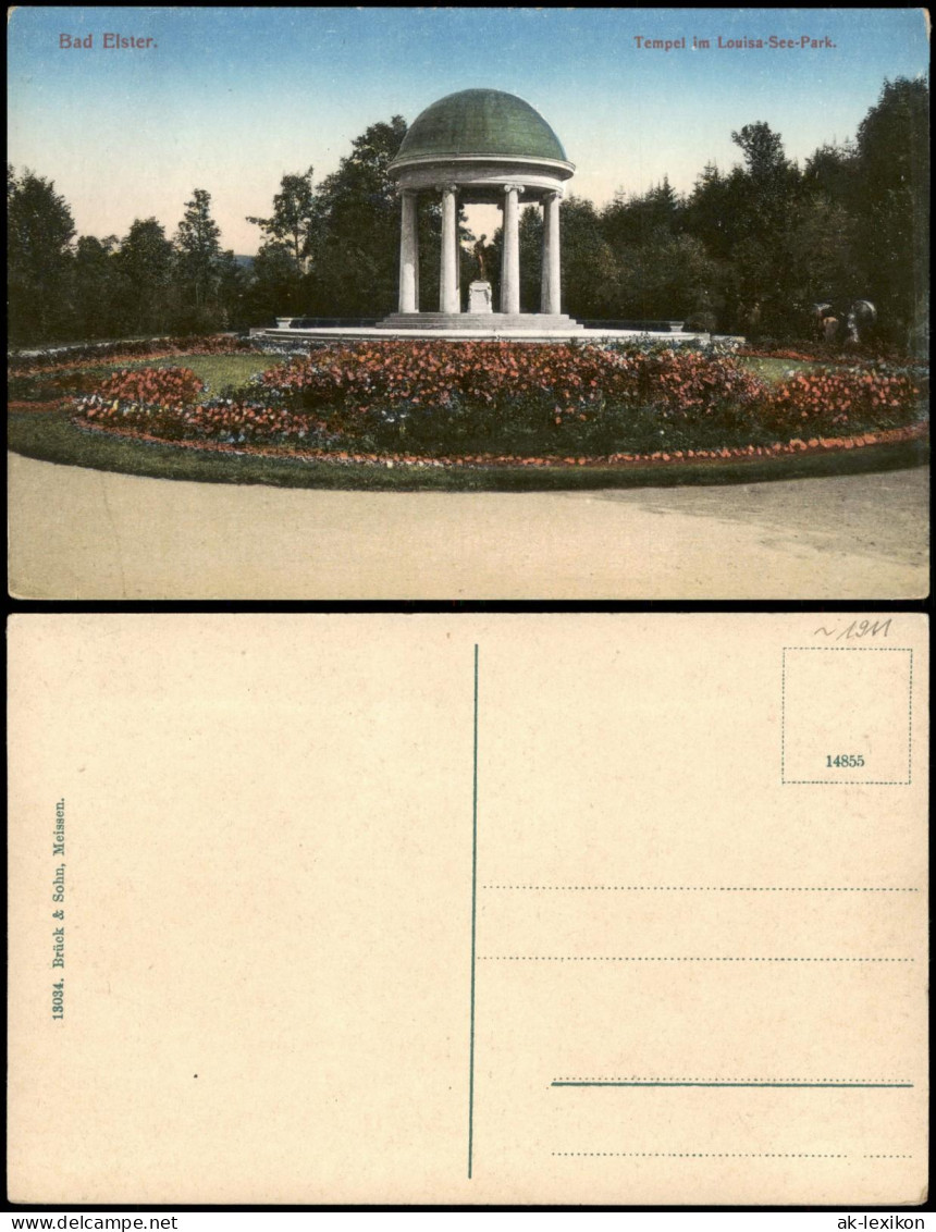 Ansichtskarte Bad Elster Tempel Im Louisa-See-Park 1910 - Bad Elster