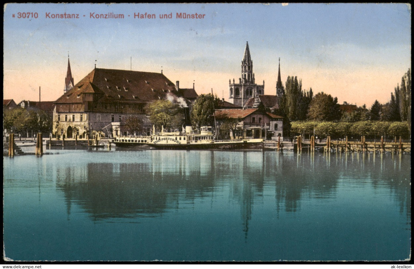 Ansichtskarte Konstanz Konzilium Hafen Und Münster 1914 - Konstanz