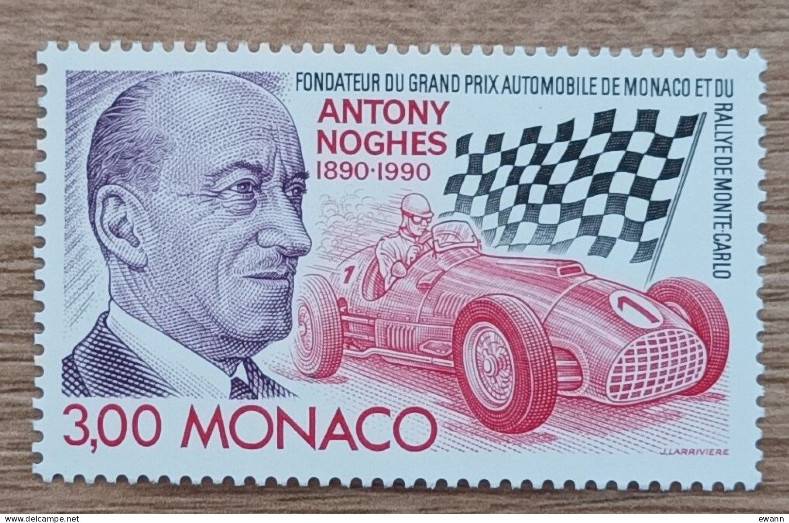 Monaco - YT N°1716 - Antony Noghès / Grand Prix Automobile / Rallye Automobile - 1990 - Neuf - Nuevos