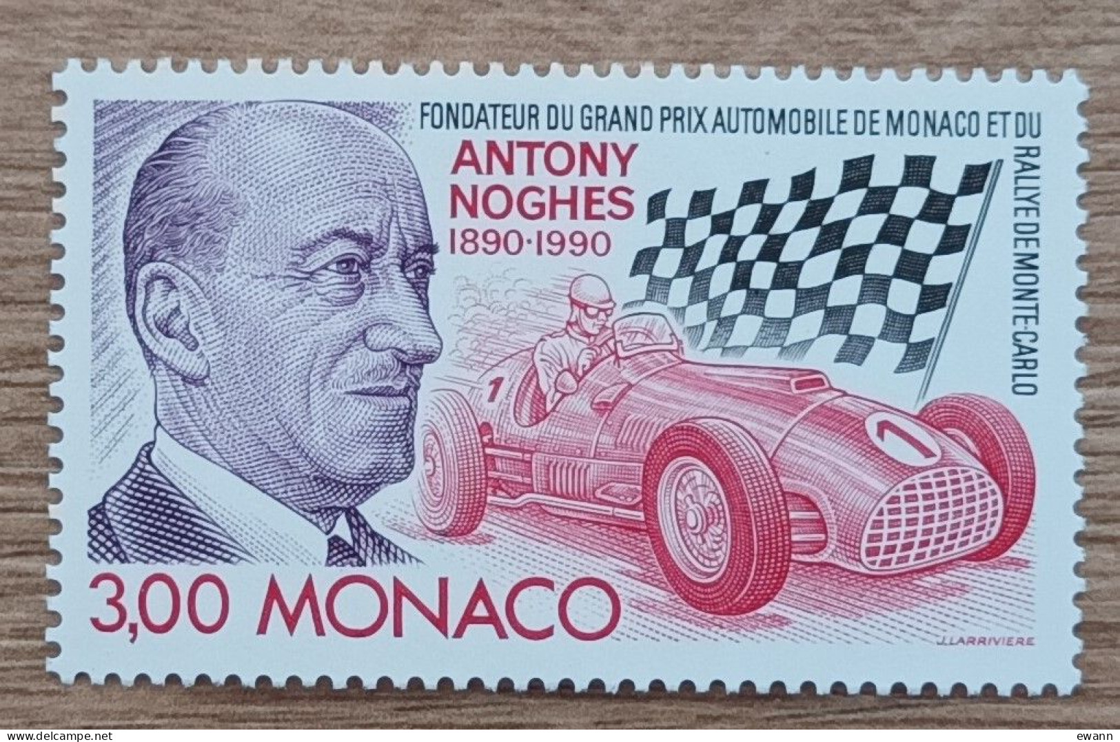 Monaco - YT N°1716 - Antony Noghès / Grand Prix Automobile / Rallye Automobile - 1990 - Neuf - Ungebraucht