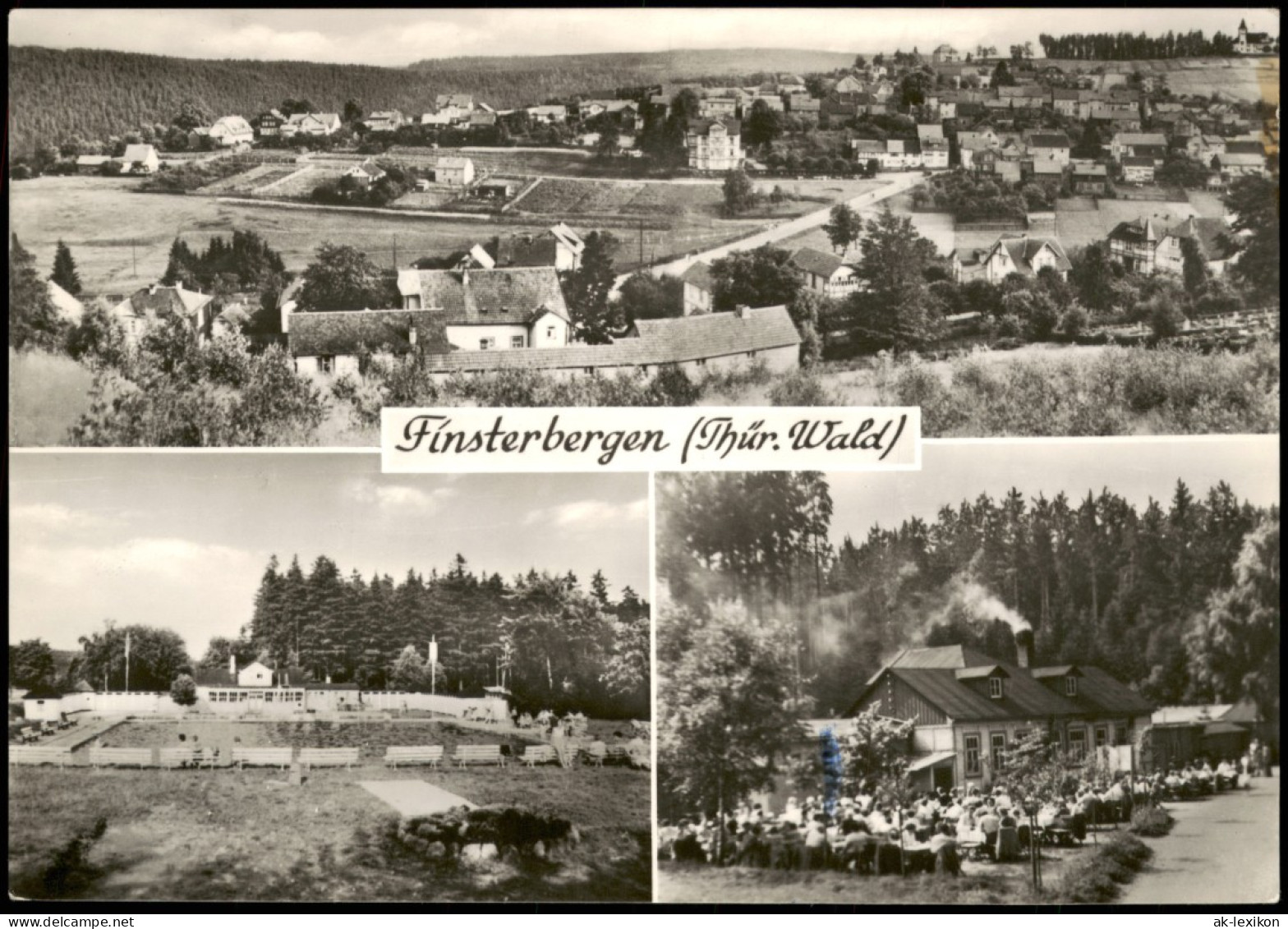 Finsterbergen-Friedrichroda DDR Mehrbildkarte Mit 3 Foto Ortsansichten 1965 - Friedrichroda
