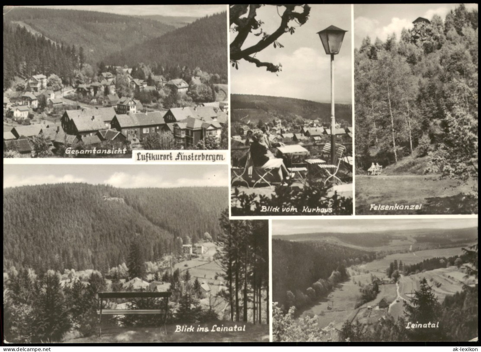 Finsterbergen-Friedrichroda DDR Mehrbildkarte Leinatal Felsenkanzel 1970/1969 - Friedrichroda