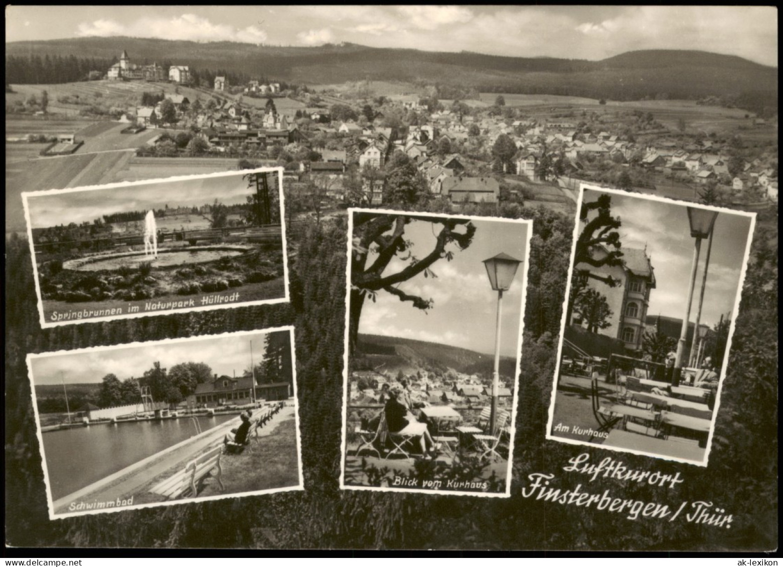 Finsterbergen-Friedrichroda DDR Mehrbildkarte Springbrunnen  1966 - Friedrichroda