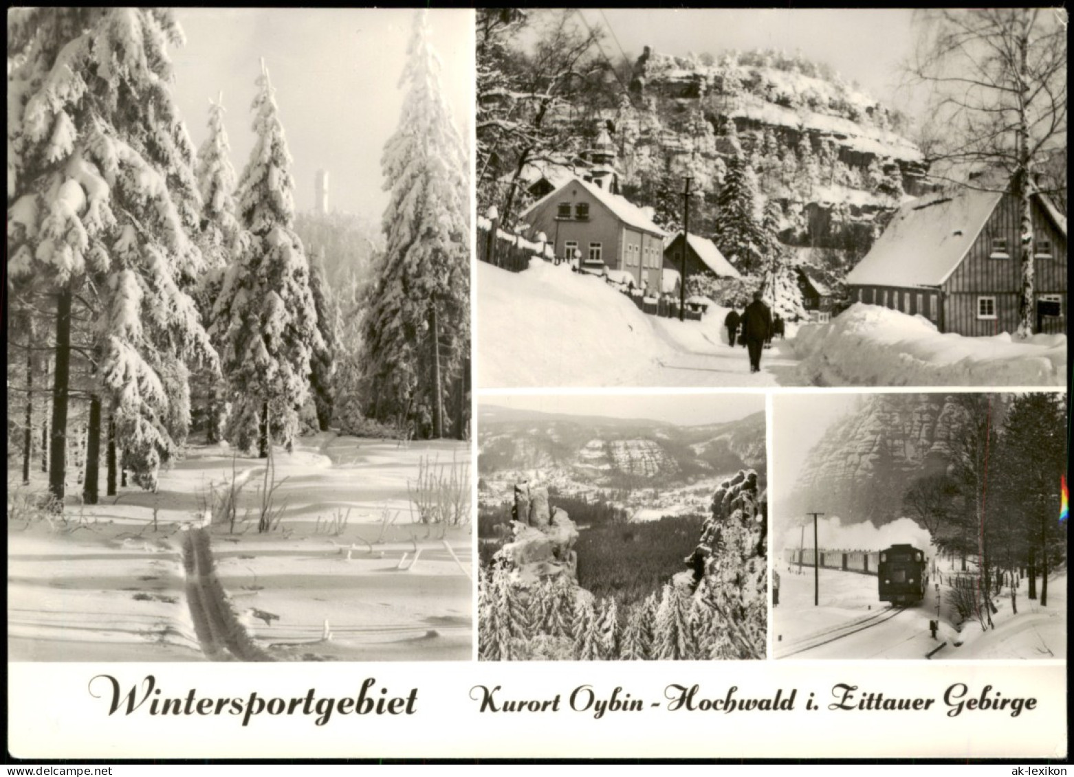 Oybin DDR Mehrbildkarte Mit Hochwald, Felsengasse, Schmalspurbahn 1980/1979 - Oybin