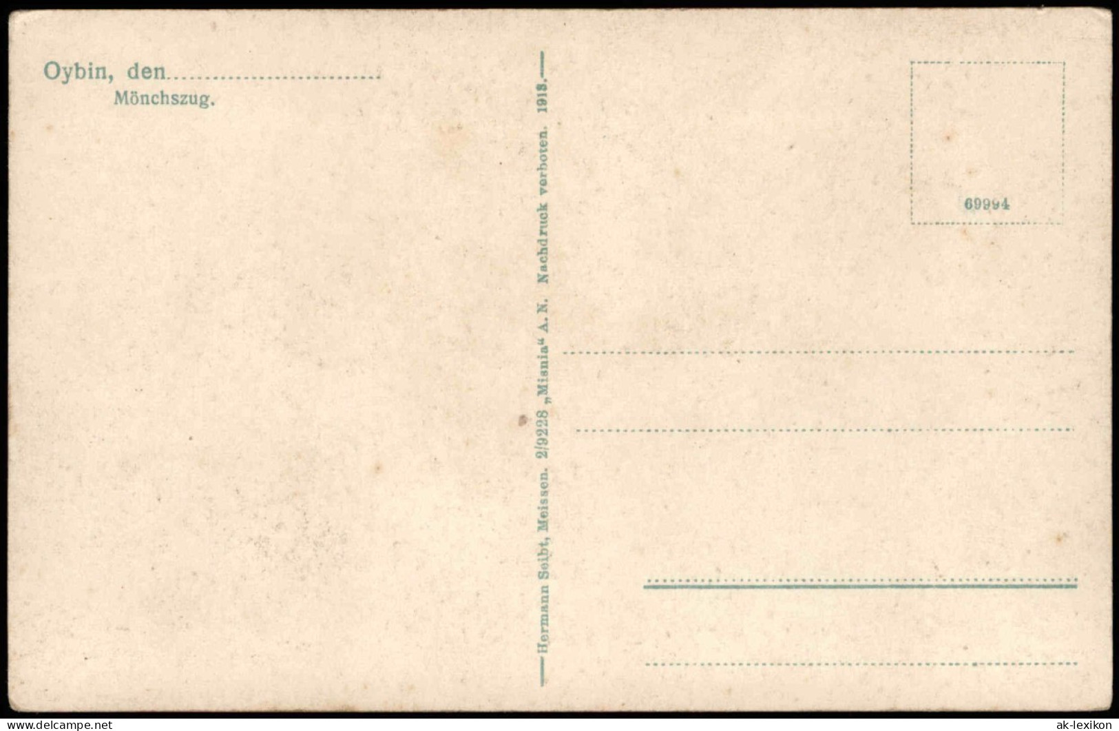 Ansichtskarte Oybin Mönchszug - Fackel. Burg Und Klosterruine 1915 - Oybin