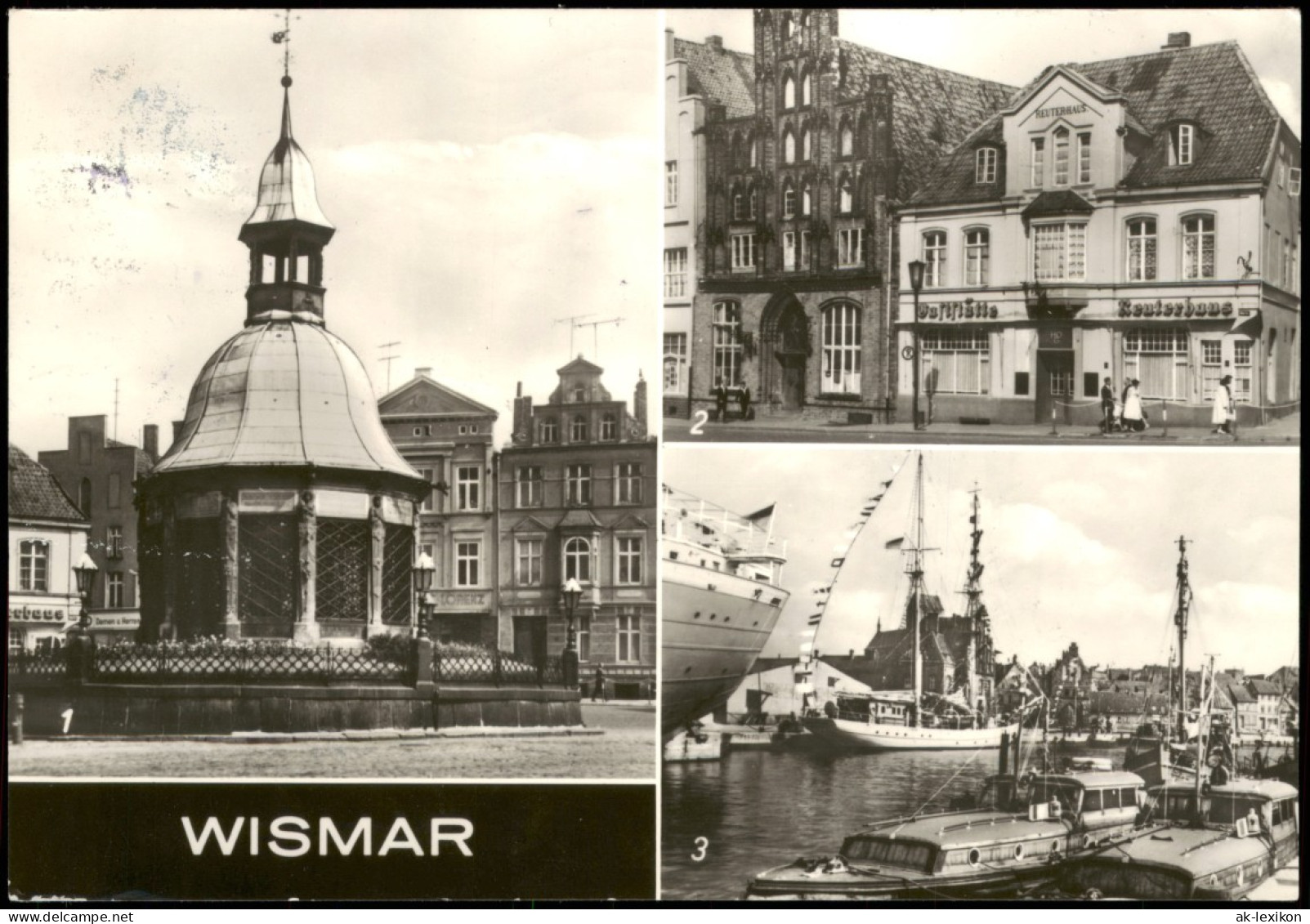 Wismar Alte Wasserkunst  Alter Schwede U. Reuterhaus, Hafen 1980 - Wismar