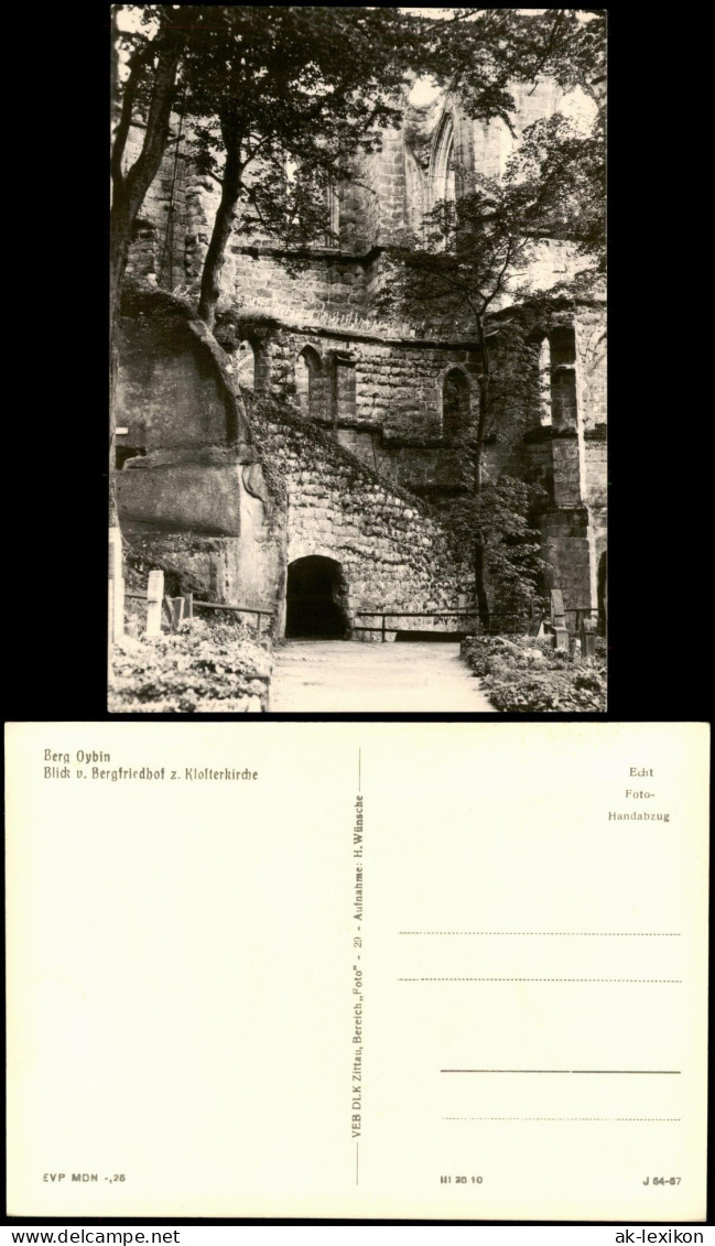 Ansichtskarte Oybin Berg Oybin Blick V. Bergfriedhof Z. Klosterkirche 1967 - Oybin