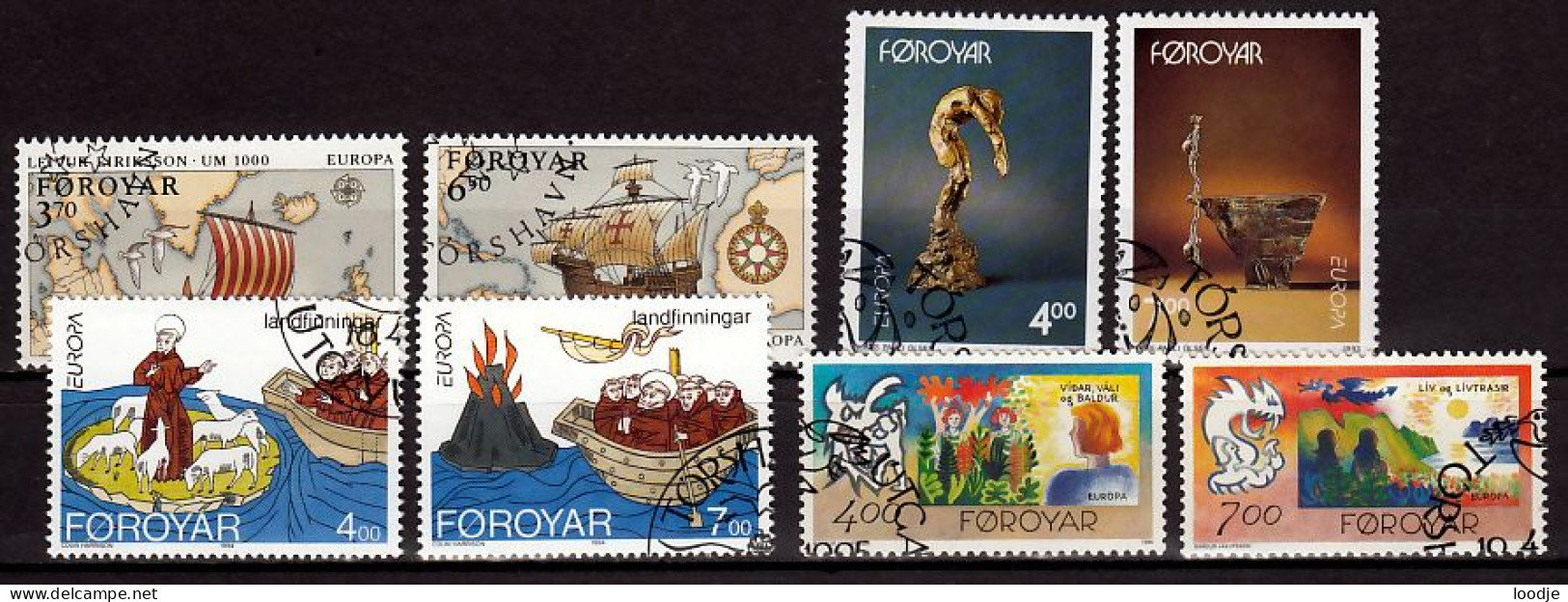 Faeroer Europa Cept 1992 T.m. 1995 Gestempeld - Faroe Islands