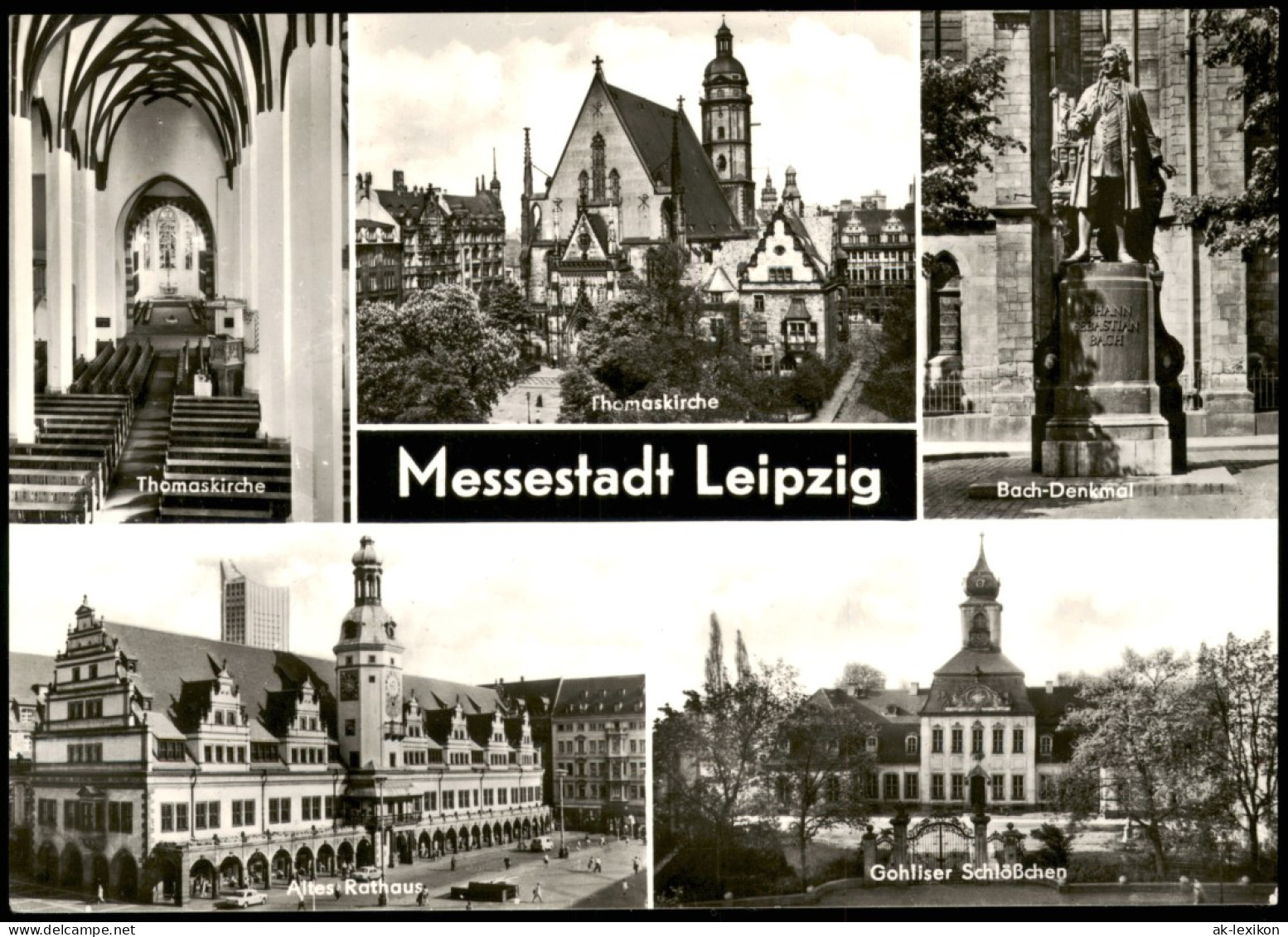 Leipzig DDR MehrbildkarteThomas-Kirche, Gohlis Schlößchen 1984/1983 - Leipzig