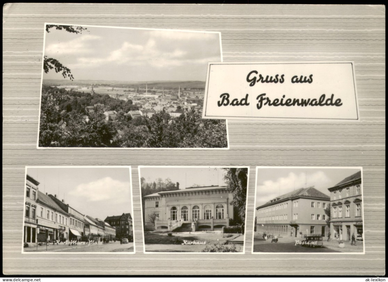 Bad Freienwalde DDR Mehrbildkarte Mit Ortsansichten U.a. Postamt, Kurhaus 1966 - Bad Freienwalde