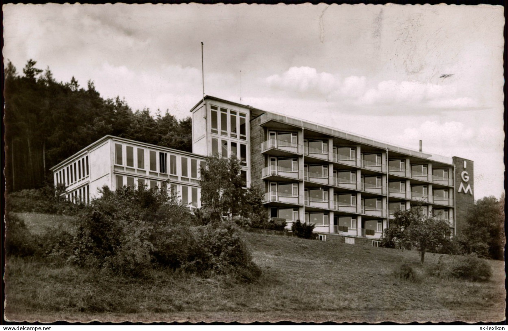 Ansichtskarte Lohr Am Main I.G. Metall-Schule 1954 - Lohr