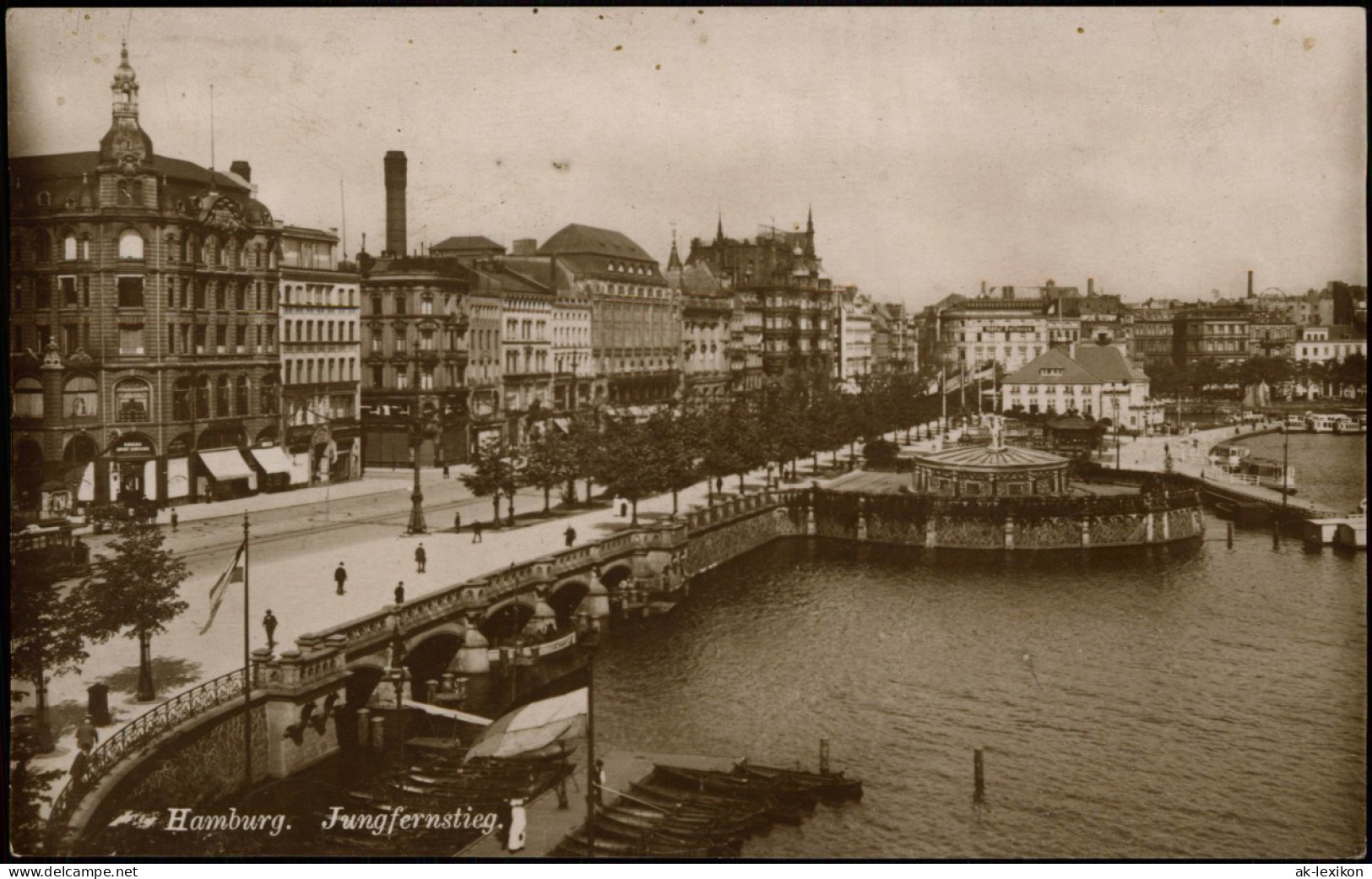 Ansichtskarte Hamburg Jungfernstieg - Fotokarte 1926 - Andere & Zonder Classificatie