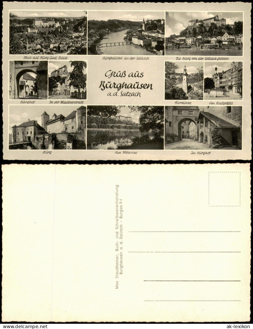 Ansichtskarte Burghausen Stadt, Stadtplatz, Burg Uvm 1961 - Burghausen