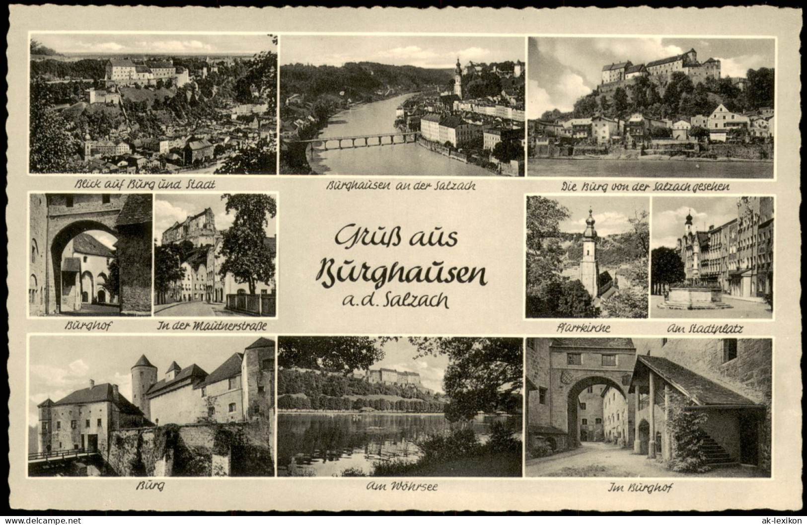 Ansichtskarte Burghausen Stadt, Stadtplatz, Burg Uvm 1961 - Burghausen