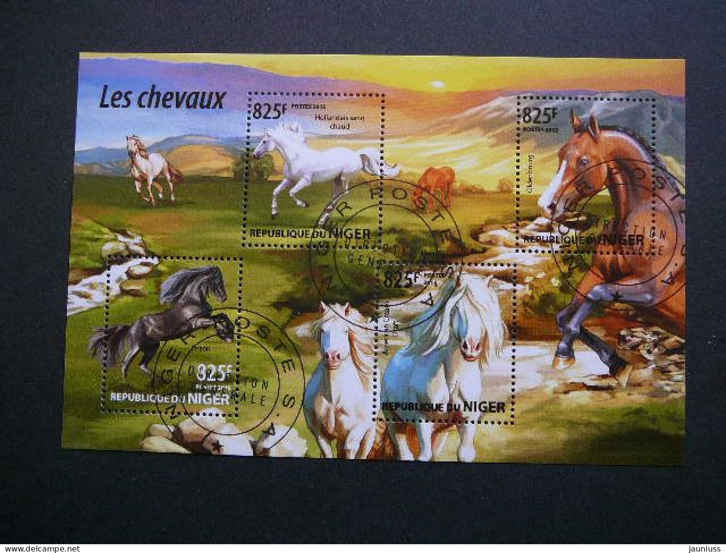 Horses Pferde Les Chevaux # Niger # 2015 Used S/s #833 Mammals - Horses