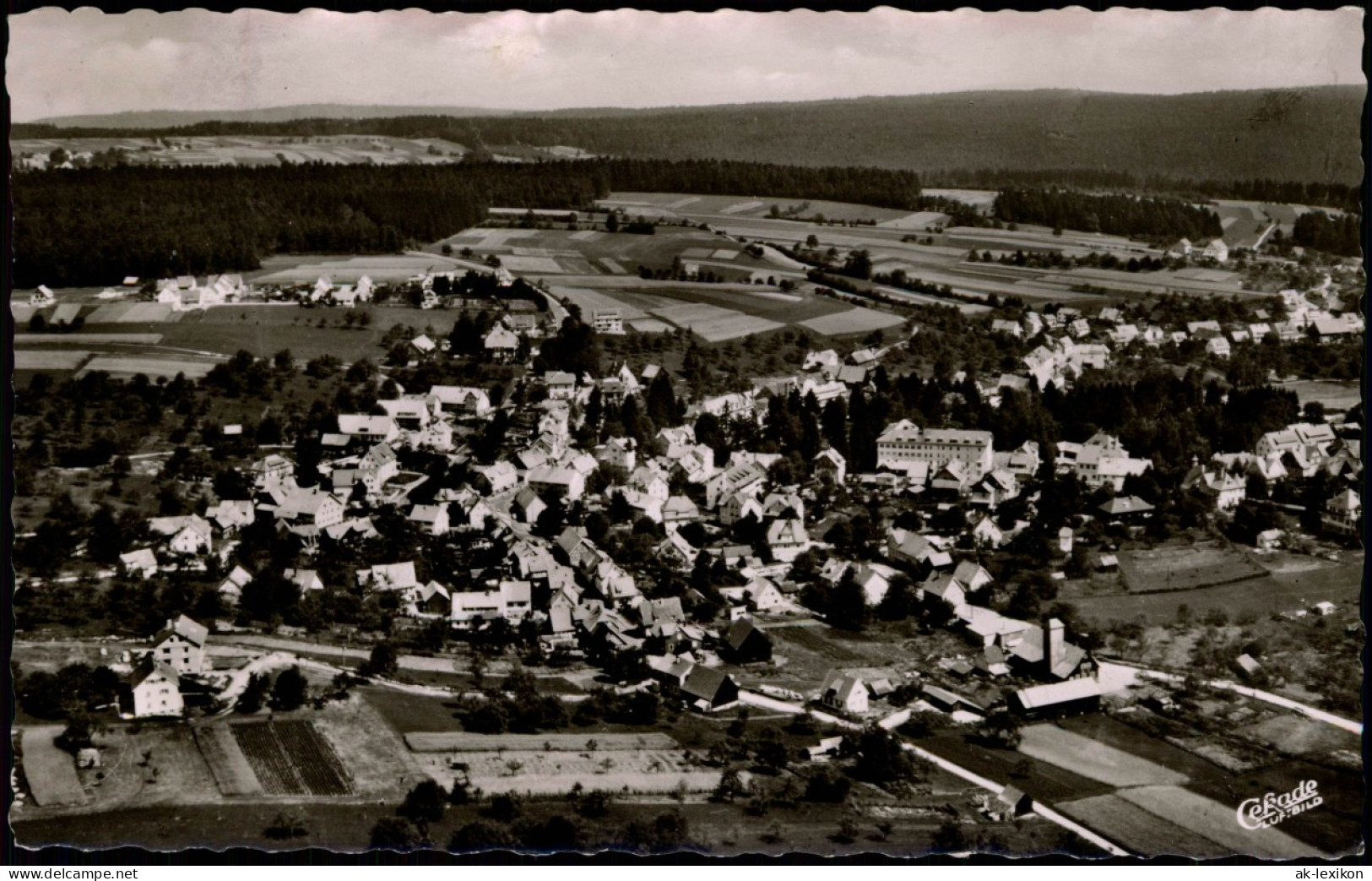 Ansichtskarte Schömberg (Schwarzwald) Luftbild Fliegeraufnahme 1958 - Schömberg