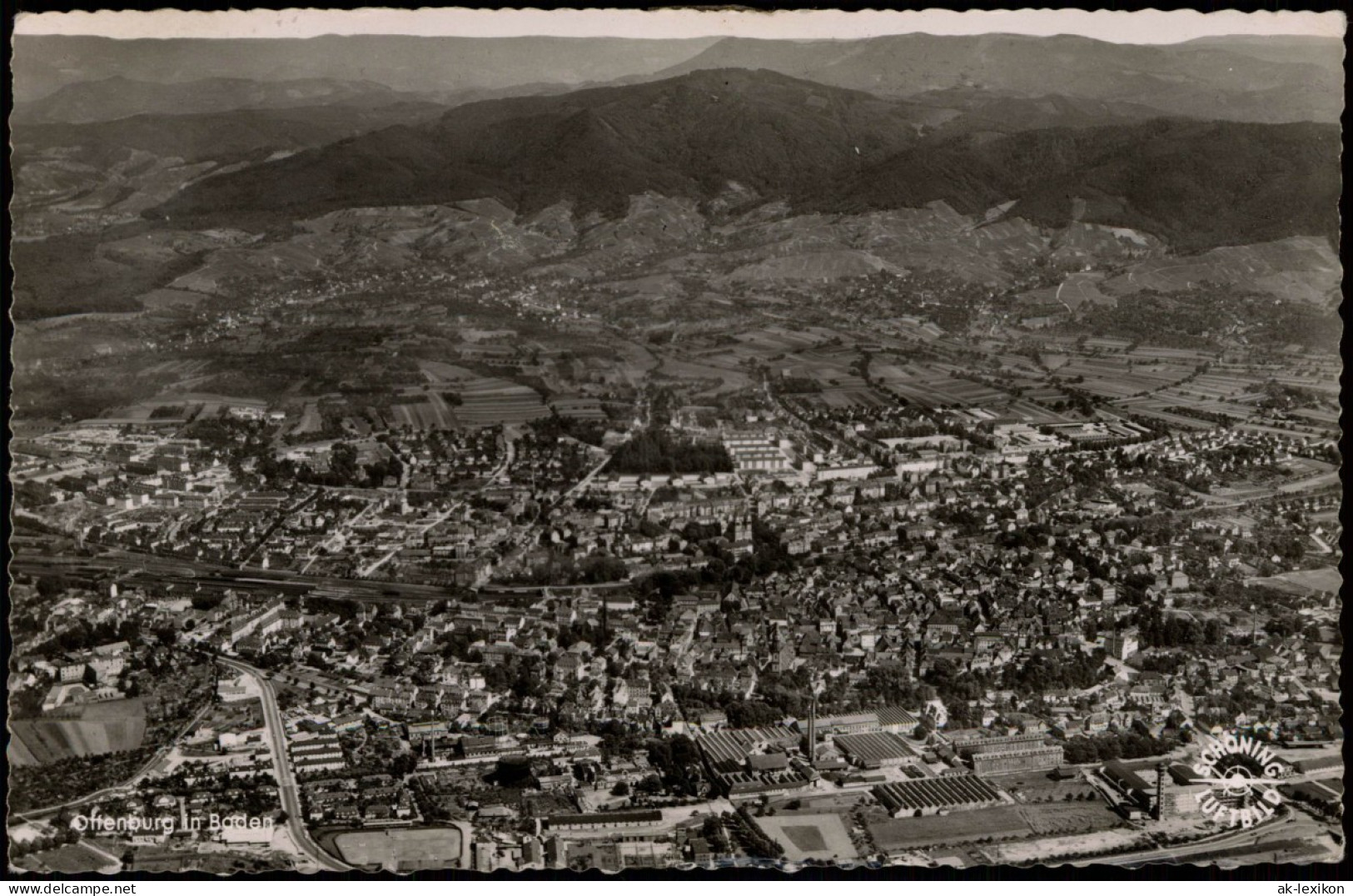 Ansichtskarte Offenburg Luftbild 1956 - Offenburg