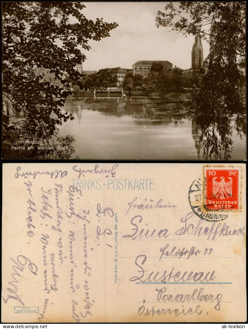 Ansichtskarte Altenburg Partie Am Kleinen Teich - Fotokarte 1926 - Altenburg