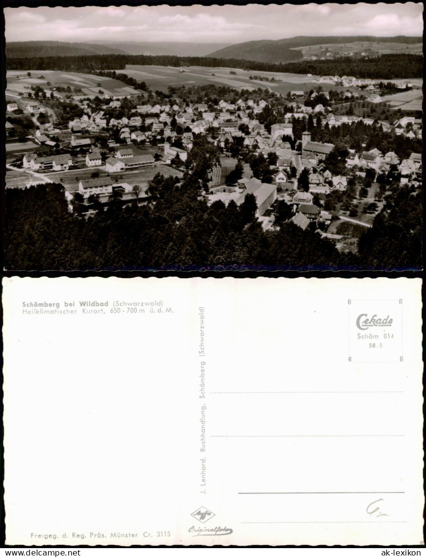 Ansichtskarte Schömberg (Schwarzwald) Luftbild 1958 - Schömberg