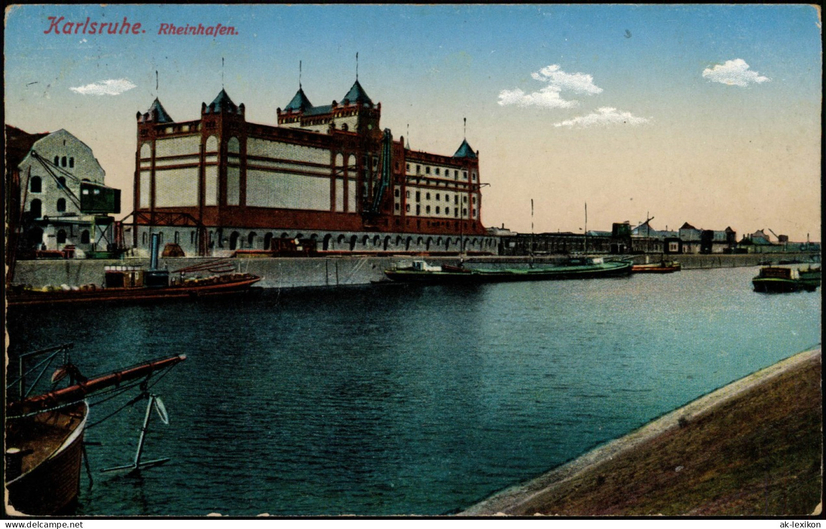 Ansichtskarte Karlsruhe Rheinhafen 1914 - Karlsruhe