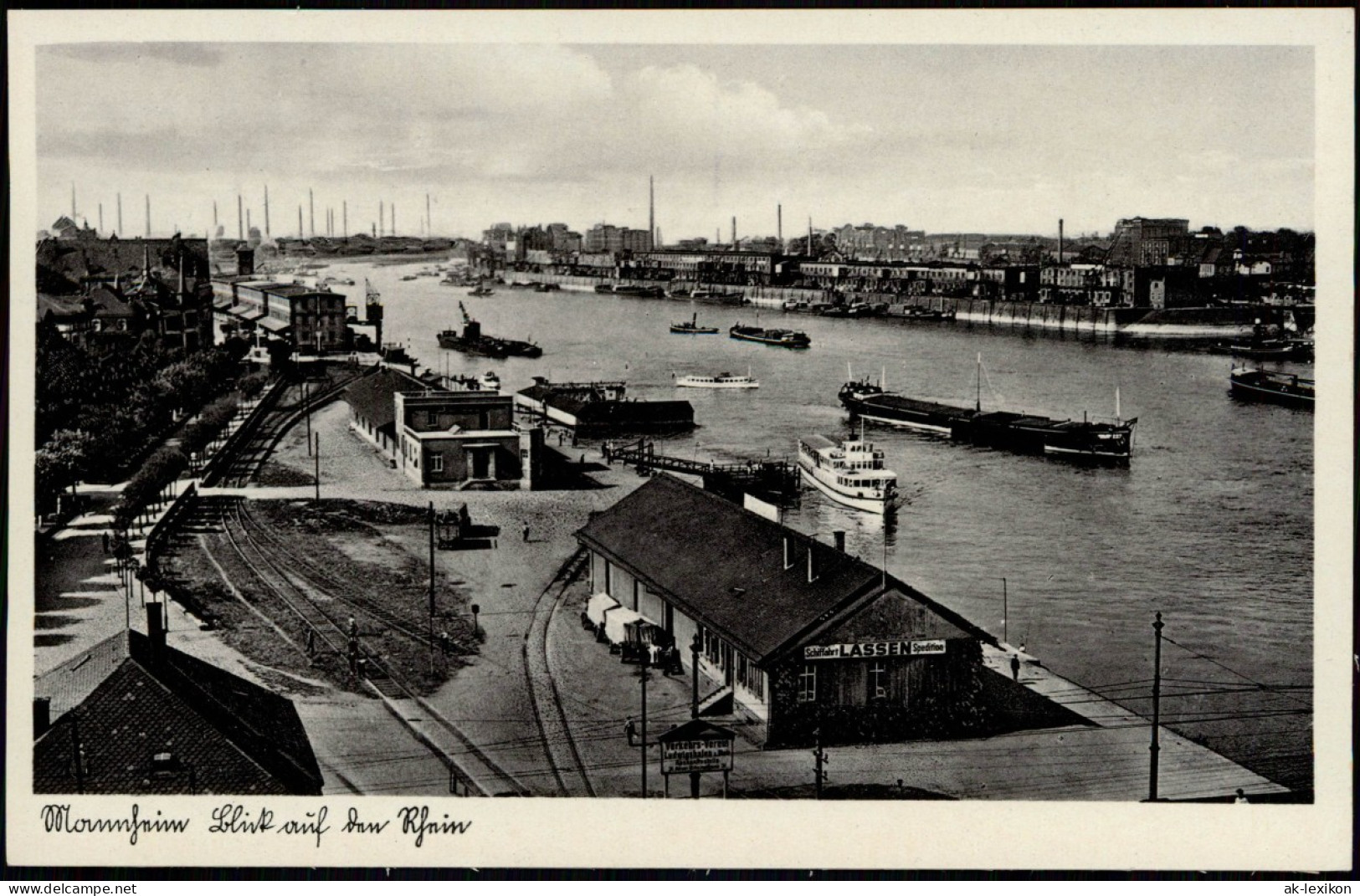 Ansichtskarte Mannheim Hafen Mit Ludwigshafen - Lager 1932 - Mannheim
