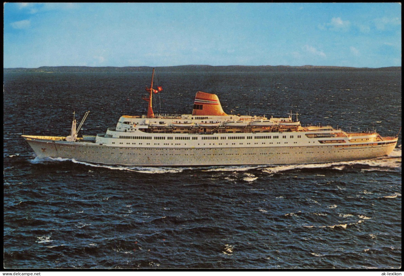 Fahrgastschiffe Personenschiffahrt Sagafjord Schiff Norway America Line 1982 - Fähren