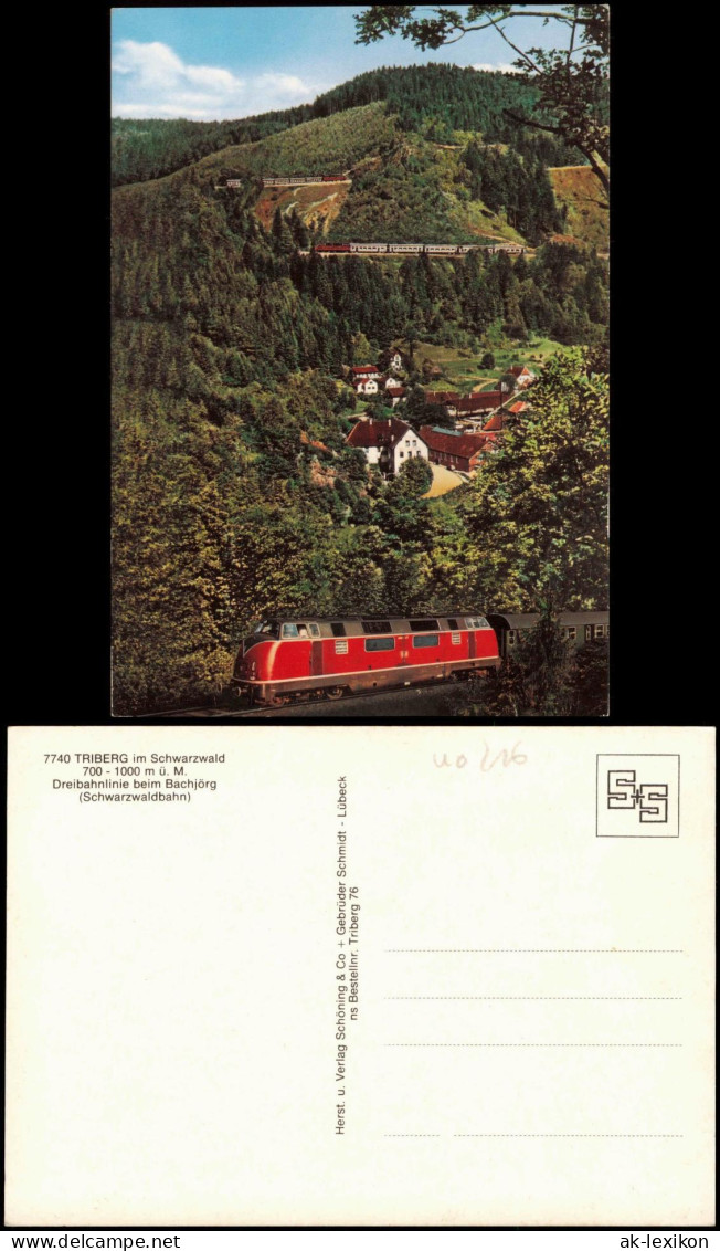 Triberg Im Schwarzwald Dreibahnlinie Beim Bachjörg Schwarzwaldbahn 1978 - Triberg