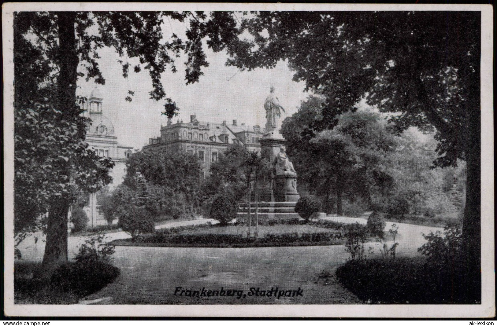 Ansichtskarte Frankenberg (Sachsen) Stadtpark - Denkmal 1940 - Frankenberg