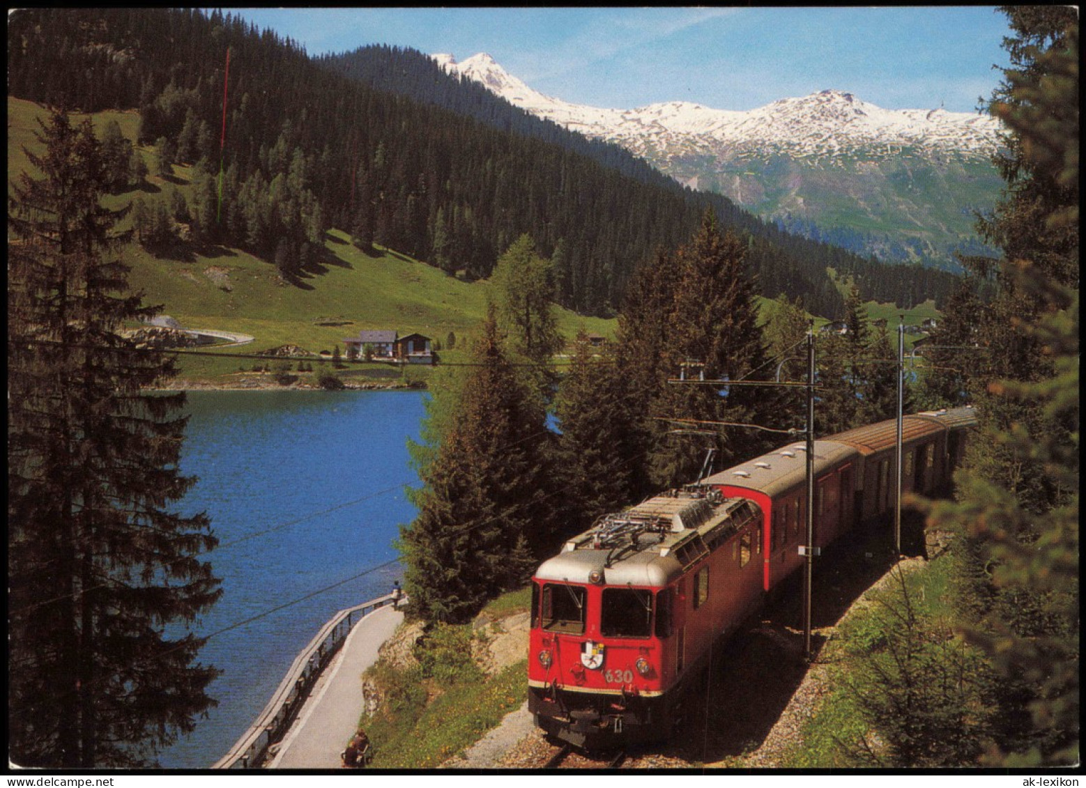 Ansichtskarte Davos Rhätische Bahn Am Davoser See 1990 - Autres & Non Classés