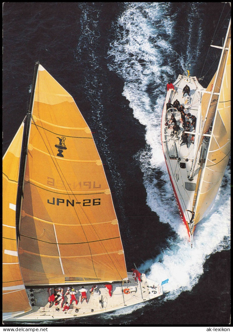 Ansichtskarte  Segelschiffe Segelyacht Americas CUP New Zealand Nippon 1992 - Segelboote