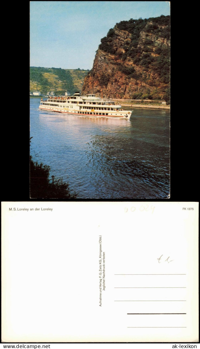 Ansichtskarte Sankt Goar M. S. Loreley Rheinschiff An Der Loreley 1988 - St. Goar