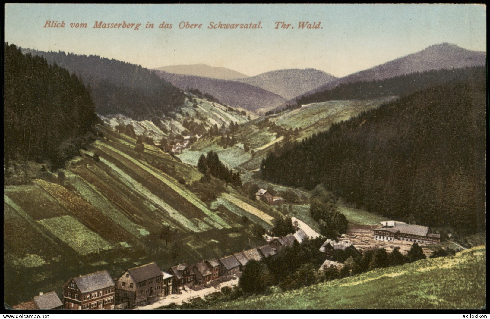 Ansichtskarte Masserberg Blick Vom Masserberg In Das Obere Schwarzatal. 1910 - Masserberg