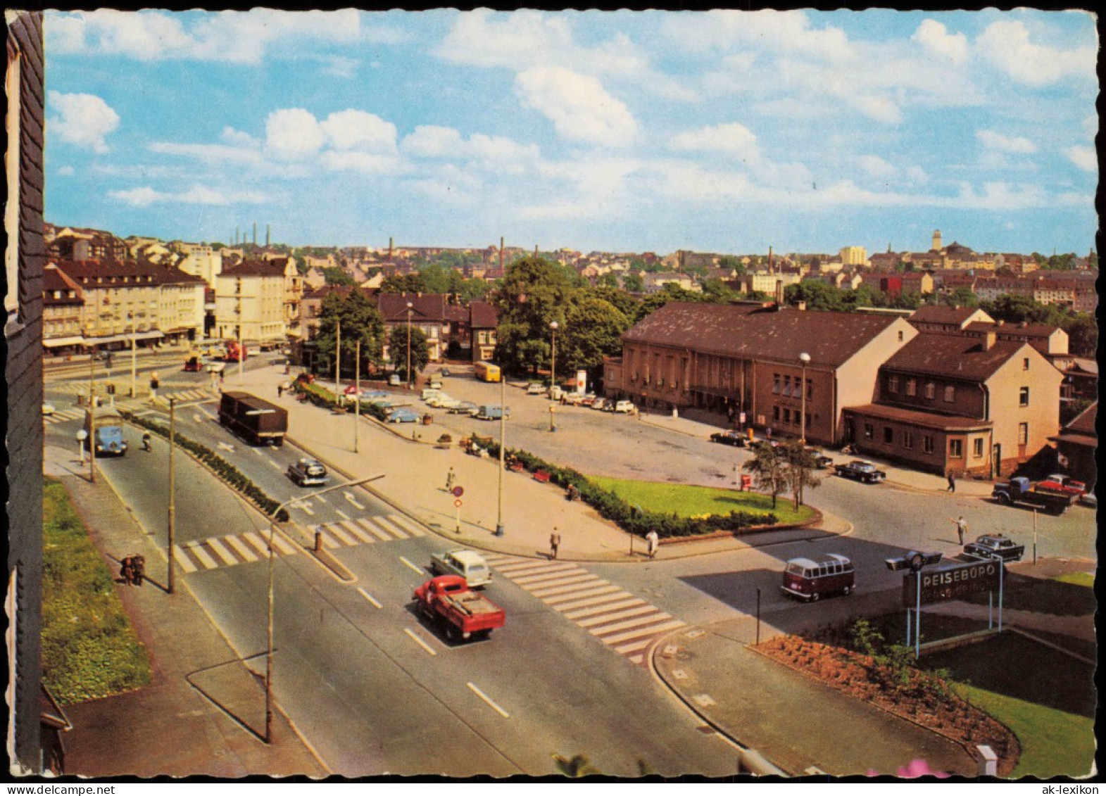 Ansichtskarte Remscheid Bahnhof - Straßenpartie 1965 - Remscheid