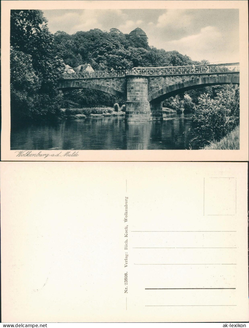 Ansichtskarte Wolkenburg-Kaufungen-Limbach-Oberfrohna  Brücke 1928  Rich Koch - Limbach-Oberfrohna