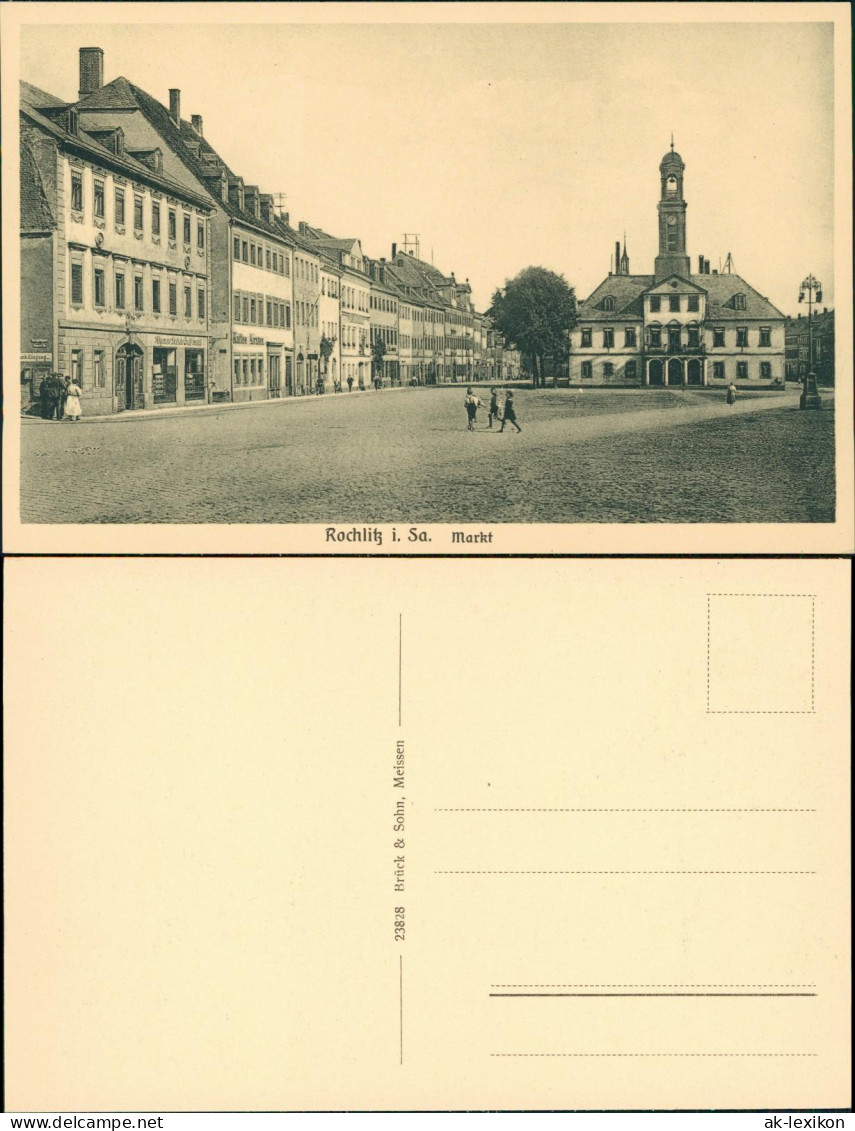 Ansichtskarte Rochlitz Markt Mit Kindern 1928 - Rochlitz