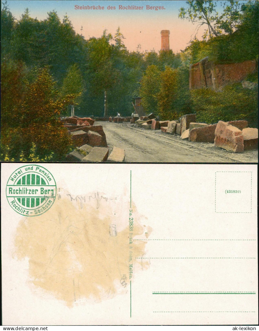 Ansichtskarte Rochlitz Steinbrüche Des Rochlitzer Berges 1928 - Rochlitz