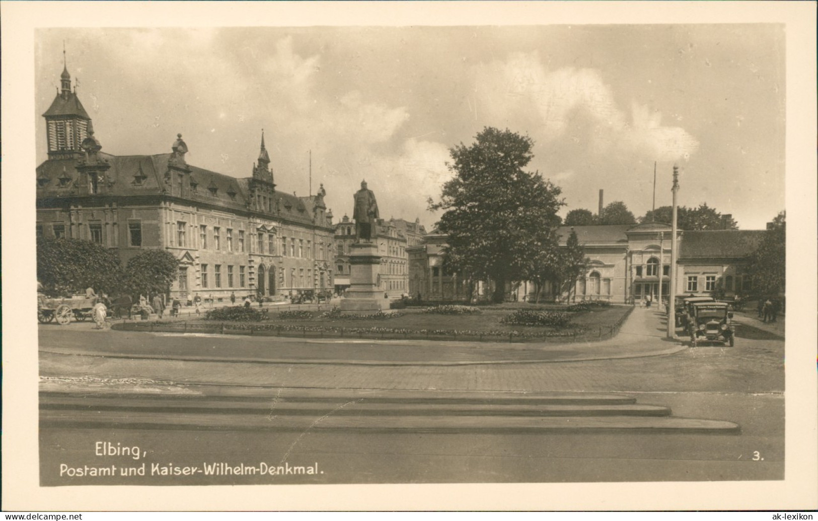 Postcard Elbing Elbląg Postamt Und Kaiser-Wilhelm-Denkmal 1932 - Ostpreussen