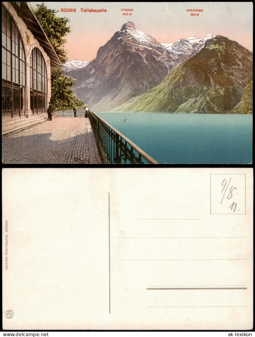 Ansichtskarte Sisikon Tellskapelle, See Und Schweizer Alpen Berge 1910 - Autres & Non Classés